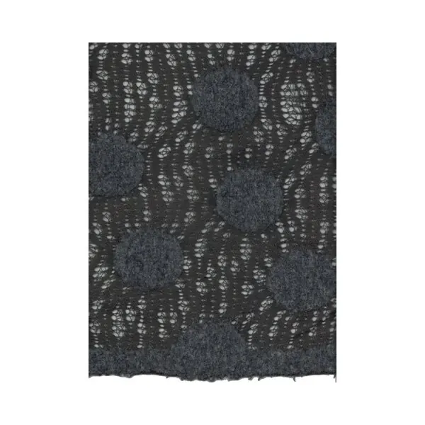 Lochmuster-Strickstoff BITONTO, aufgefilzte Kreise, anthrazit-dunkelgrau, Hilco