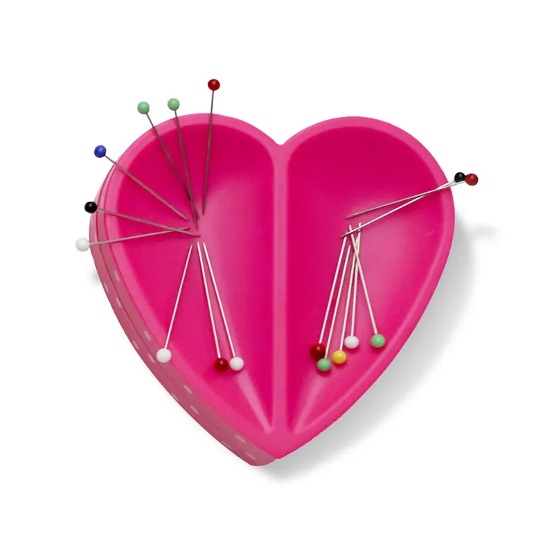 Magnetnadelkissen Herzform, pink gepunktet, Prym Love