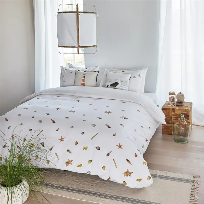 Marjolein Bastin Mako-Satin Bettwäsche Coastal al + 1x 1 , 1 135x200, 135 x 200 cm natur