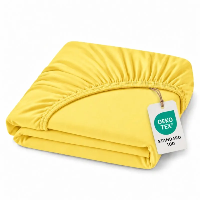 Marke Topper Jersey Spannbettlaken 140 - 160 cm x 200 cm Gelb