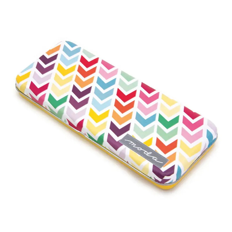 Metalldose MODA mit Pfeil-Quiltmuster, 20,5 x 8,5 cm, Moda Fabrics