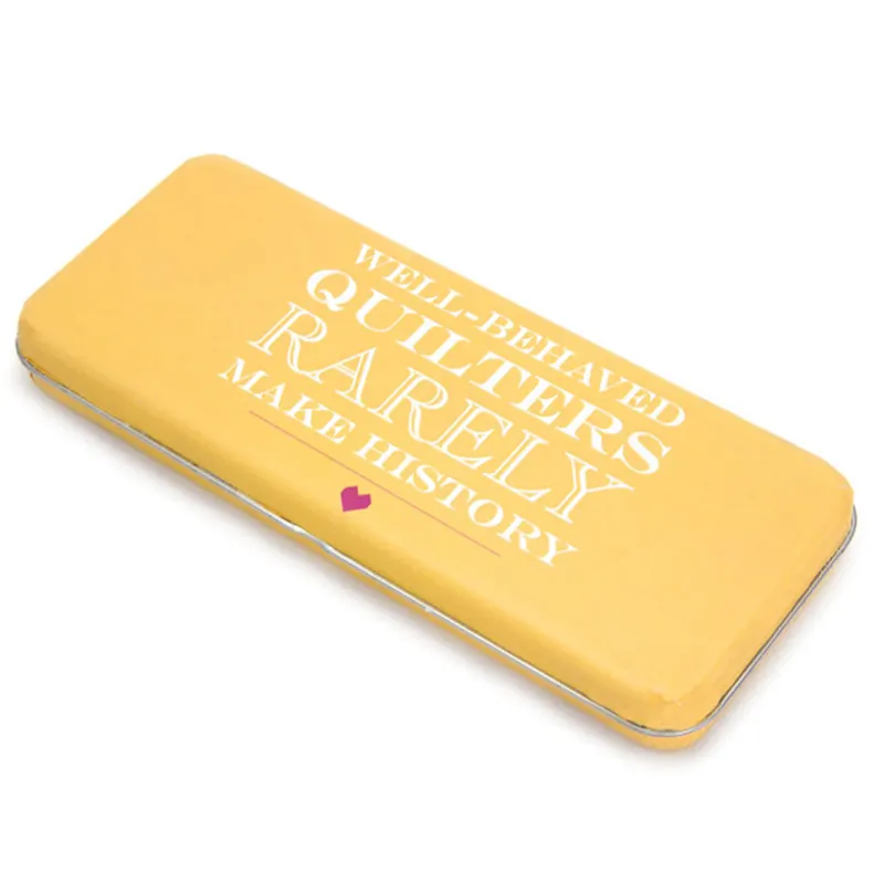 Metalldose MODA mit Spruch, 20,5 x 8,5 cm, Moda Fabrics