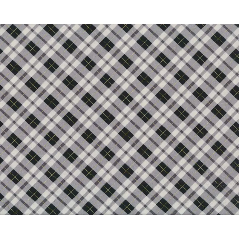 Metallic-Patchworkstoff DIAGONAL PLAID, Glencheck-Karo, Andrea Tachiera