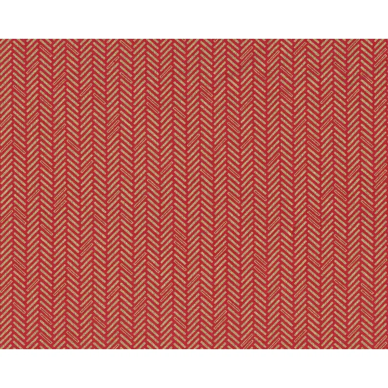 Metallic-Patchworkstoff JUBILEE, Fischgrat-Streifen, rot-gold