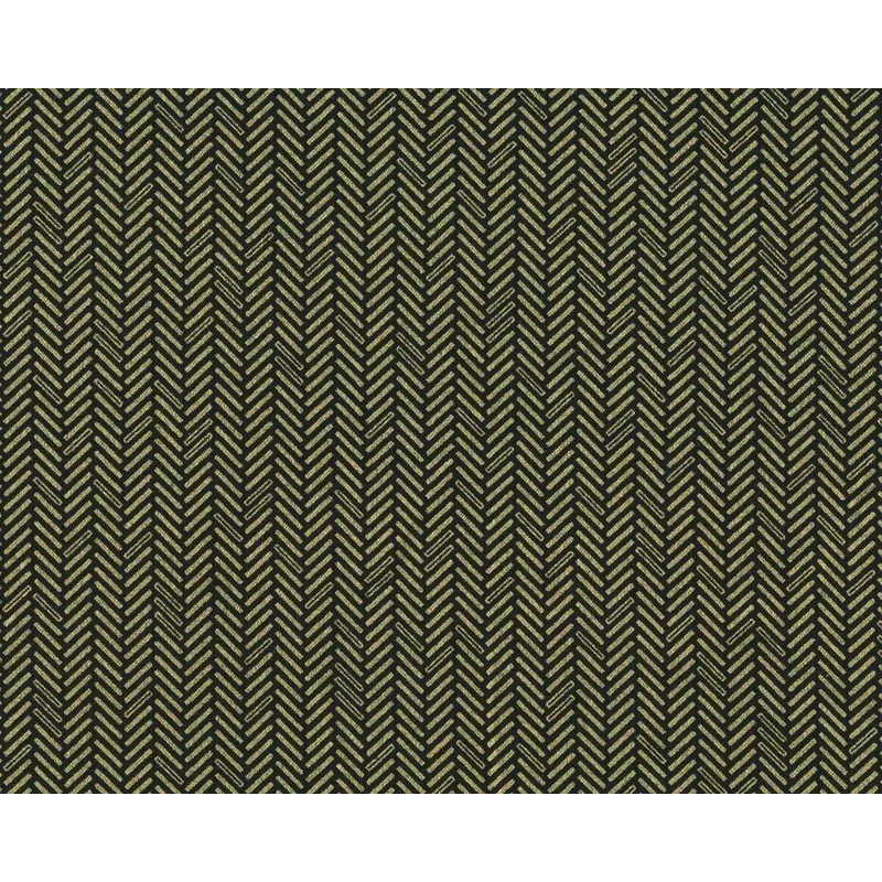 Metallic-Patchworkstoff JUBILEE, Fischgrat-Streifen, schwarz-gold