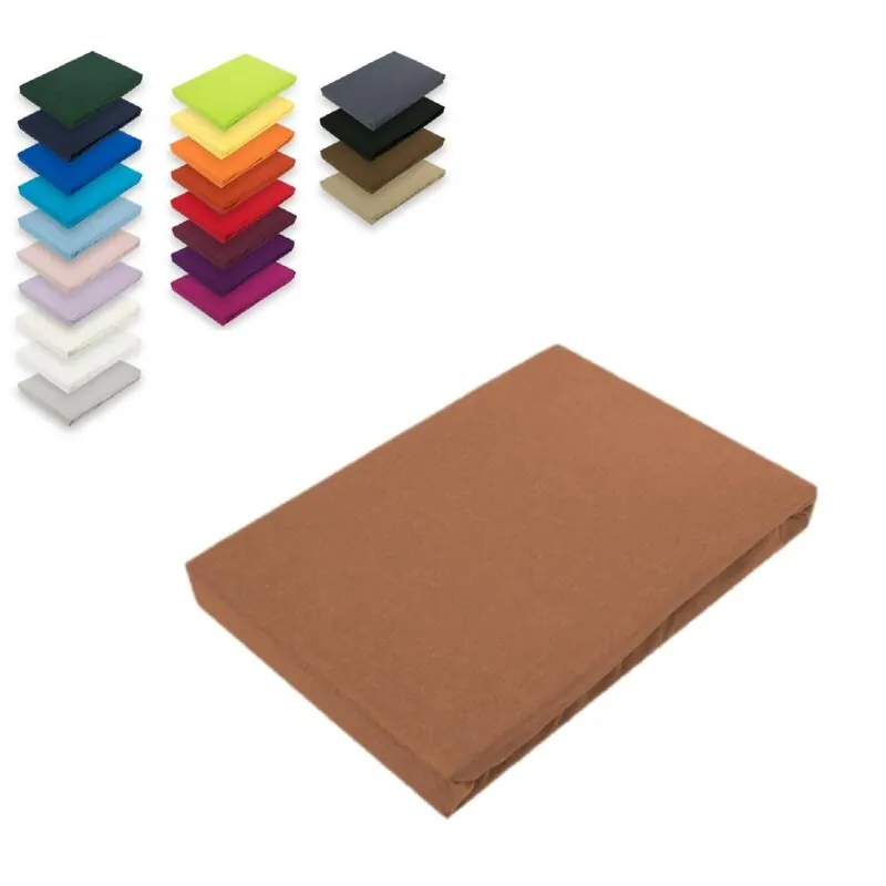 Microfaser Spannbettlaken 180 - 200 x 200-220 cm + 40 cm Nougat