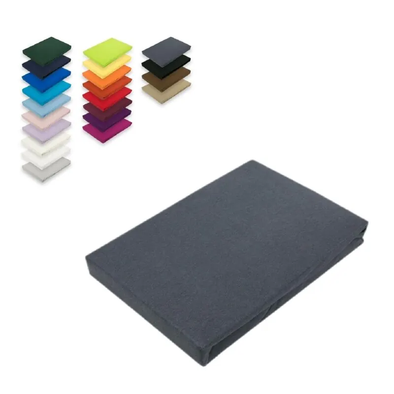 Microfaser Spannbettlaken 180 - 200 x 200 cm + 28 cm Anthrazit