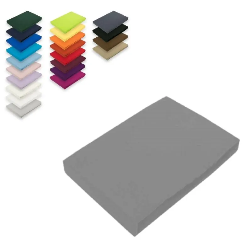 Microfaser Spannbettlaken 180 - 200 x 200 cm + 28 cm Grau