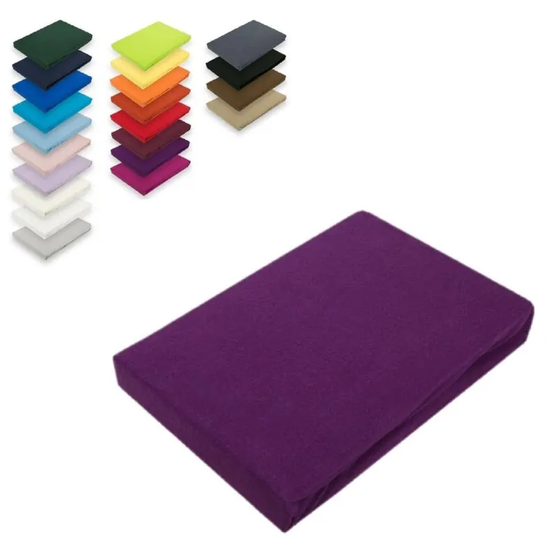 Microfaser Spannbettlaken 180 - 200 x 200 cm + 28 cm Lila
