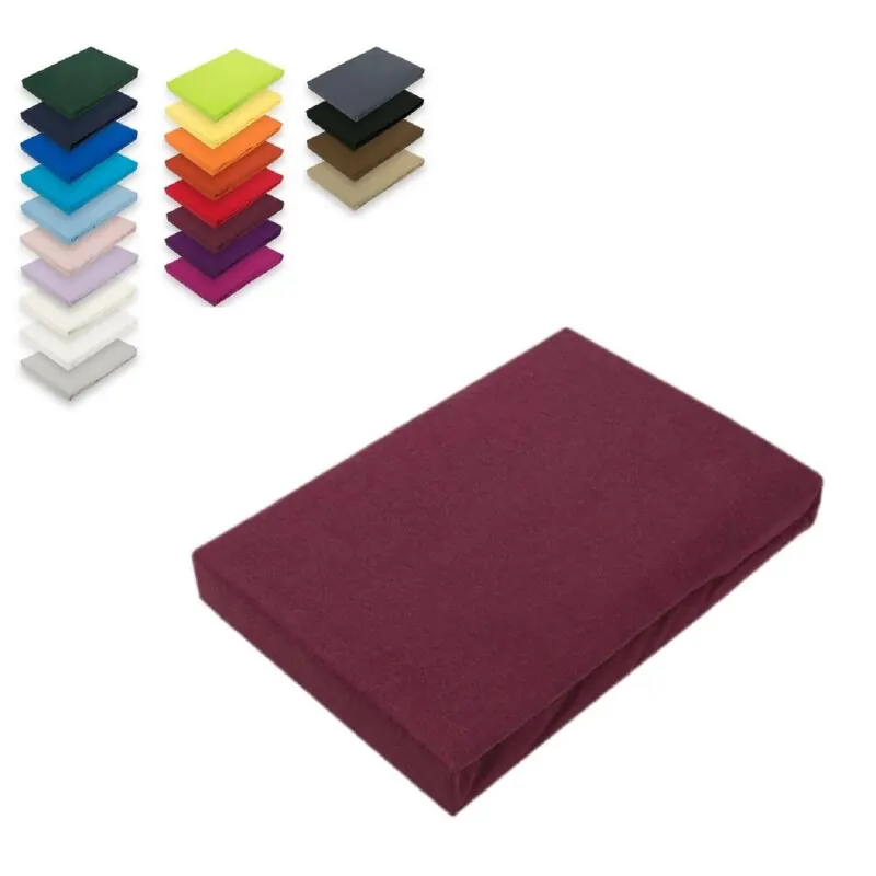Microfaser Spannbettlaken 90 - 100 x 200 cm + 28 cm Bordeaux