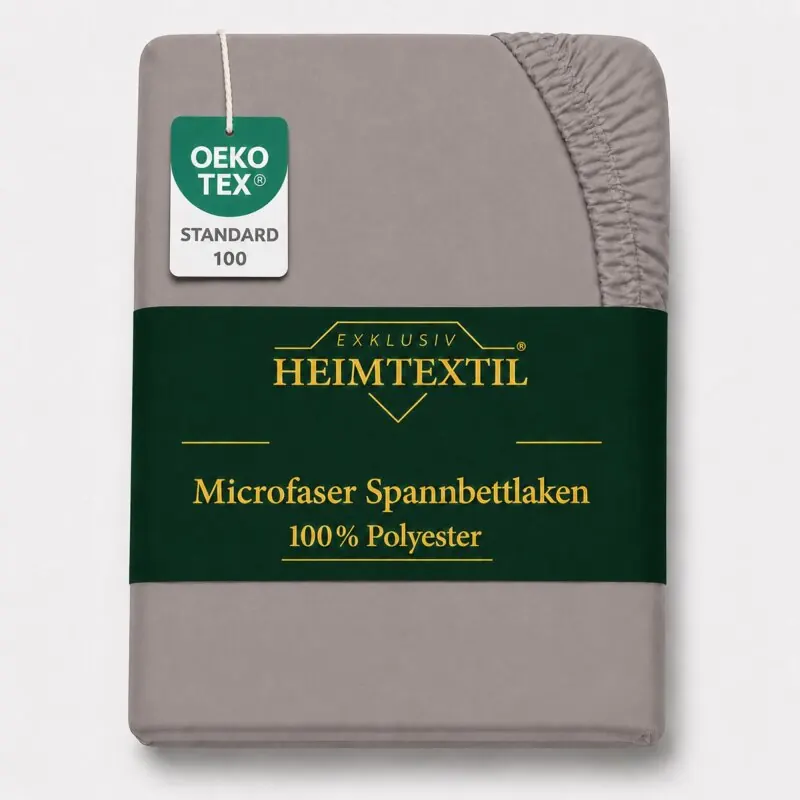 Microfaser Spannbettlaken - Spannbetttuch 90-100x200 cm - Atmungsaktiv, Knitterfrei & Pflegeleicht – OEKO-TEX Bettlaken mit Rundumgummi - Grau