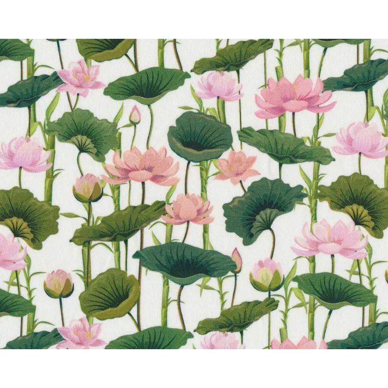 Modalsweatstoff DAISY, Kelchblüten, weiß