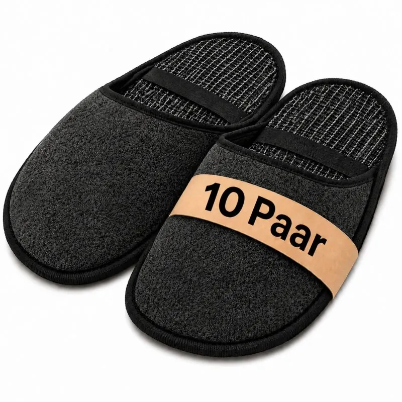 Museumspantoffeln aus Filz – Größe 38-47 - Handwerkerpantoffeln & Besucherschuhe mit Gummiband – Filzüberschuhe zum Bodenschutz gegen Kratzer & Schmutz 10 Paar