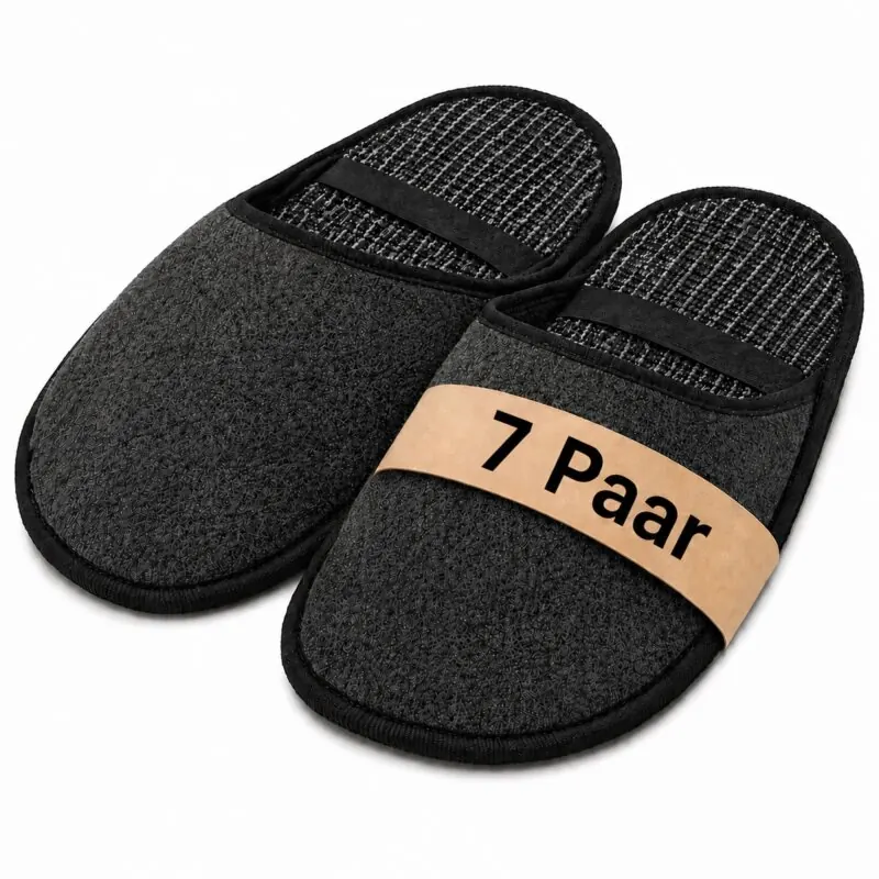 Museumspantoffeln aus Filz – Größe 38-47 - Handwerkerpantoffeln & Besucherschuhe mit Gummiband – Filzüberschuhe zum Bodenschutz gegen Kratzer & Schmutz 7 Paar