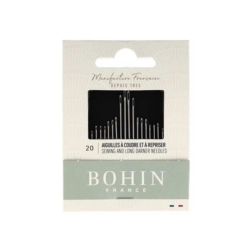 Nadelheft SEWING & LONG DARNER, 20 Nähnadeln, Bohin