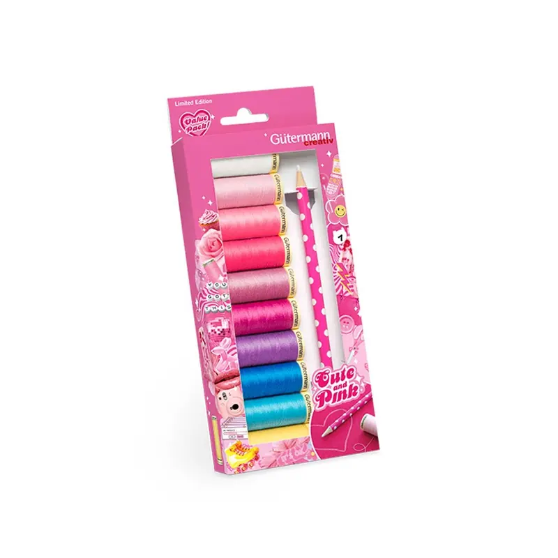 Nähfadenset Allesnäher CUTE AND PINK mit Markierstift, Gütermann