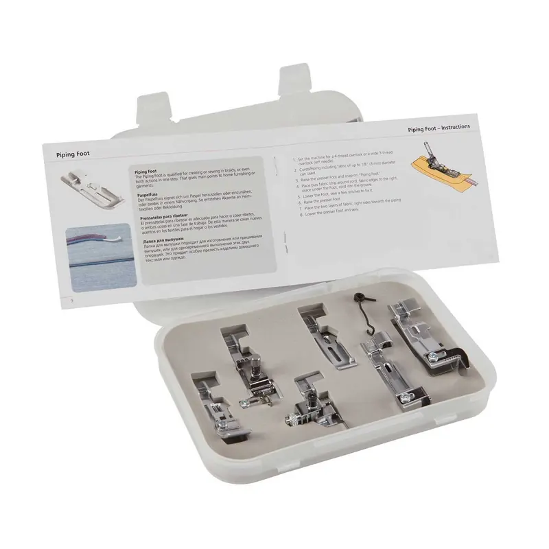 Nähfuß-Set OVERLOCK/COMBO für b44, b48, b64 & b68, 6 Nähfüße, bernette