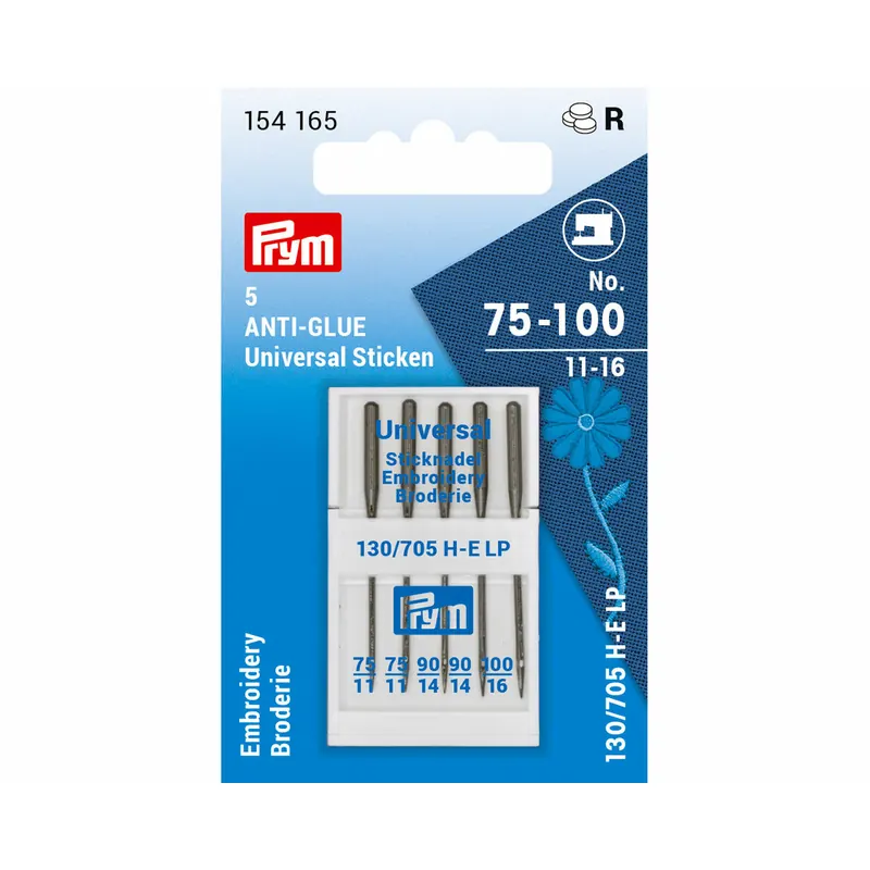 Nähmaschinennadeln SUPER UNIVERSAL, antihaftbeschichtet, Stärke 70 -100, Prym