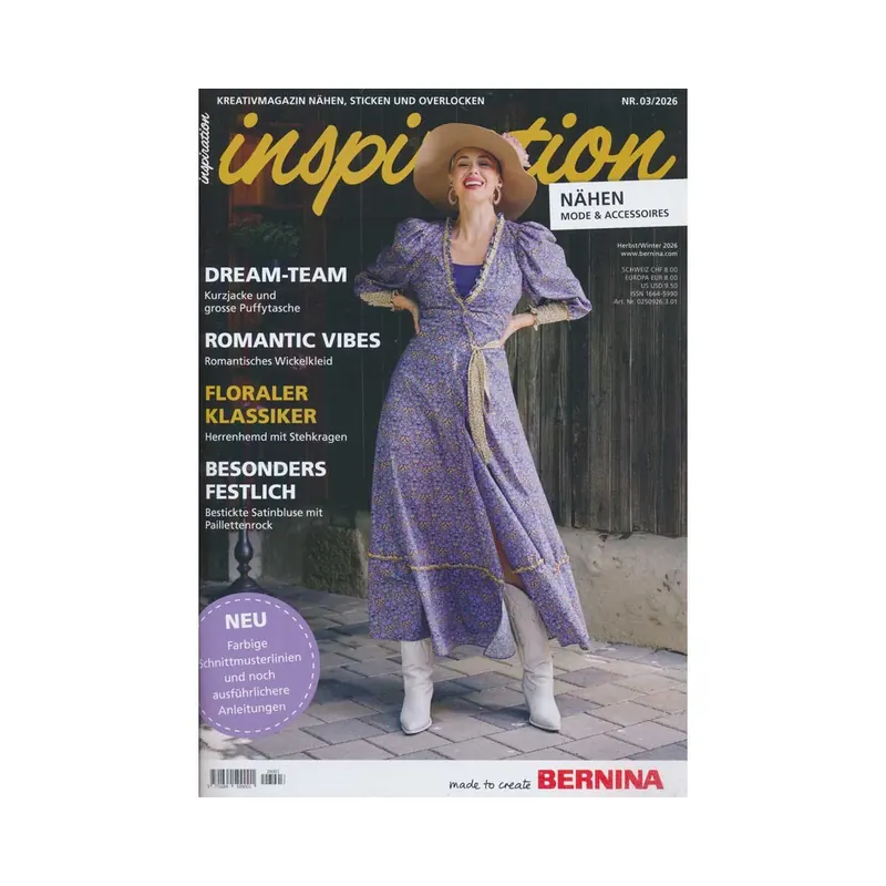 Nähzeitschrift INSPIRATION, Herbst 2026, BERNINA