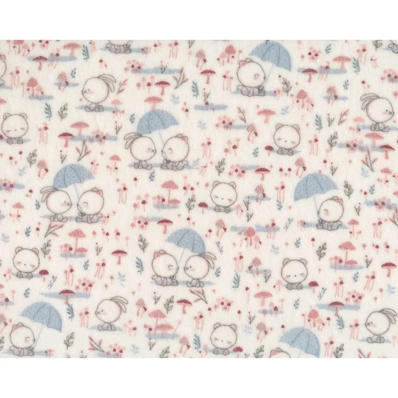 Nickistoff LAPINI, Hase mit Schirm, Hilco