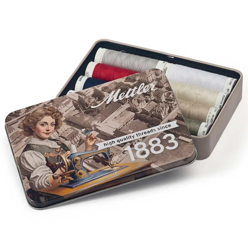 Nostalgie-Blechdose SERALON, 8 Farben, Mettler