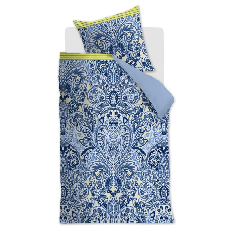 Oilily Mako Satin Bettwäsche OLY Linzi Blue 135 cm x 200 cm blau