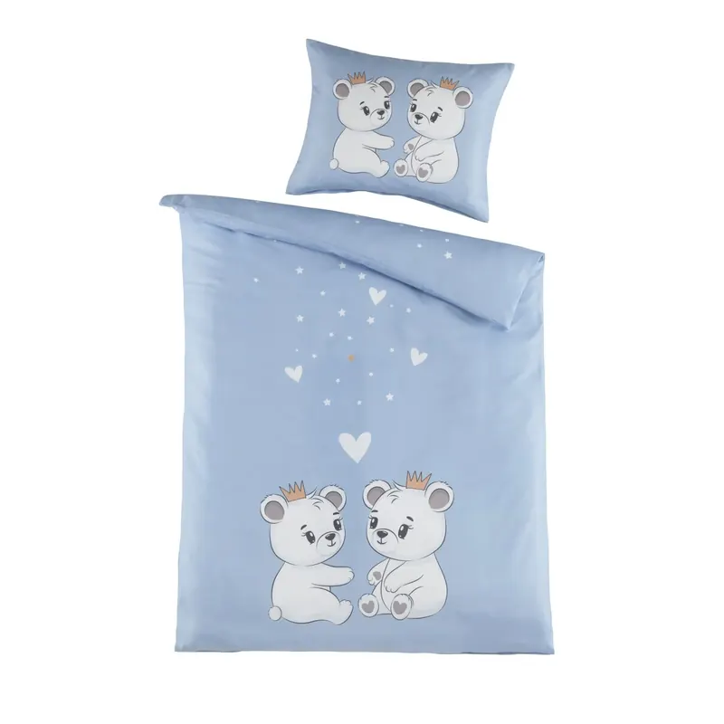 Optidream Renforcé Baby Bettwäsche 100 x 135 cm Bettbezug Kopfkissenbezug 40 x 60 cm Bärenfreunde