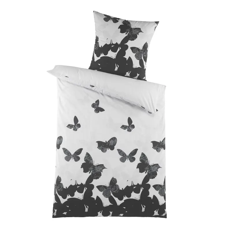 Optidream Renforcé Bettwäsche 135 x 200 cm Bettbezug Kopfkissenbezug 80 x 80 cm Mariposa