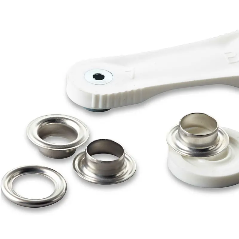 Ösen mit Scheiben, silber, Prym