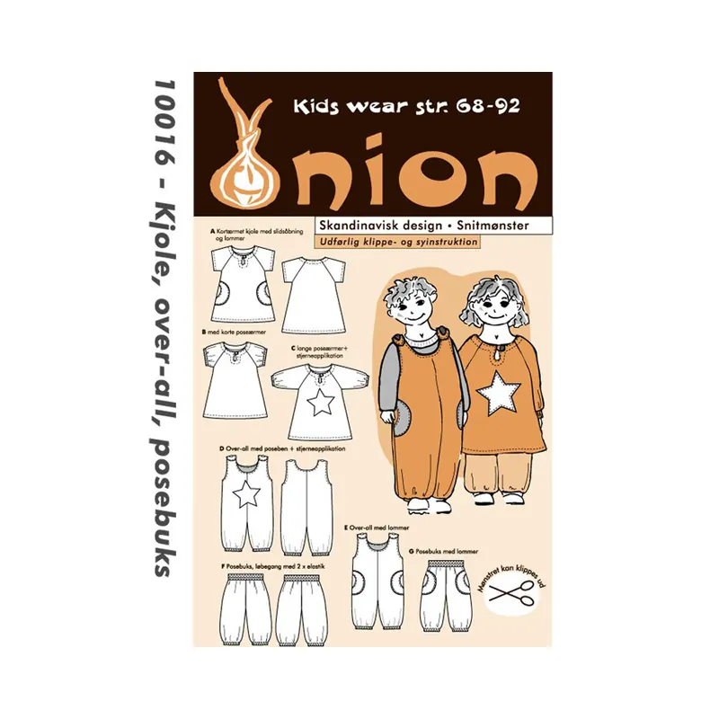 Overall, Kleid und Pluderhose, Schnittmuster ONION 10016