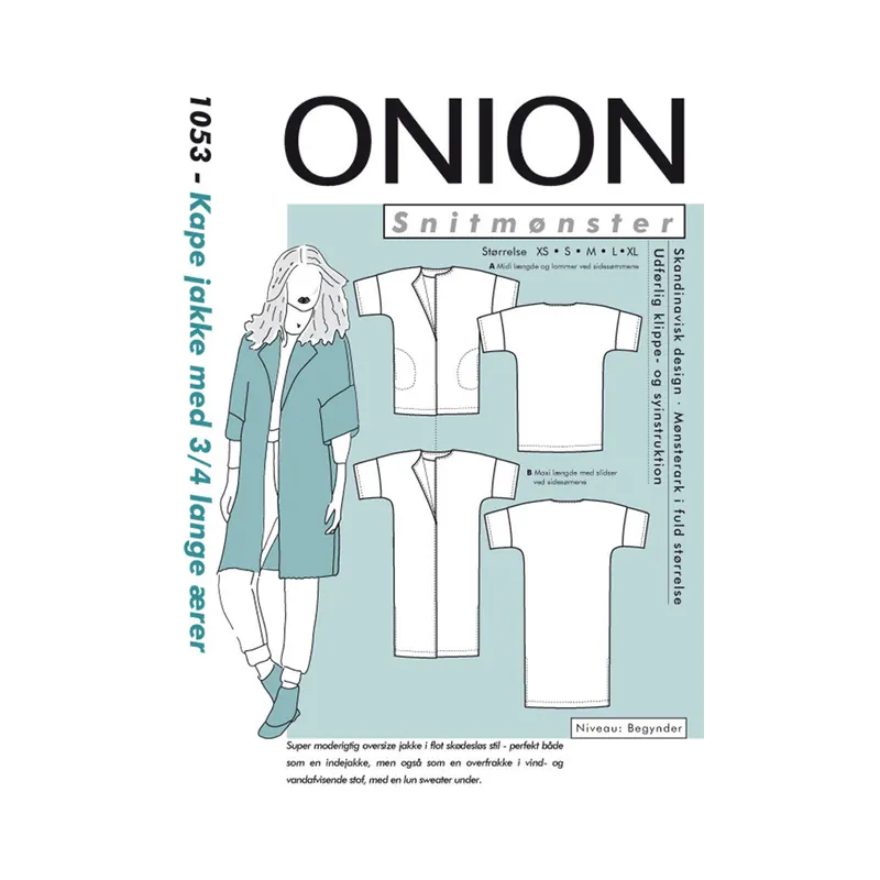 Oversize-Jacke, Schnittmuster ONION 1053