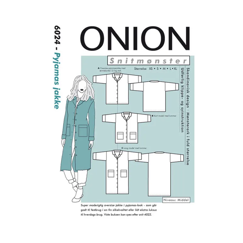 Oversize-Jacke, Schnittmuster ONION 6024