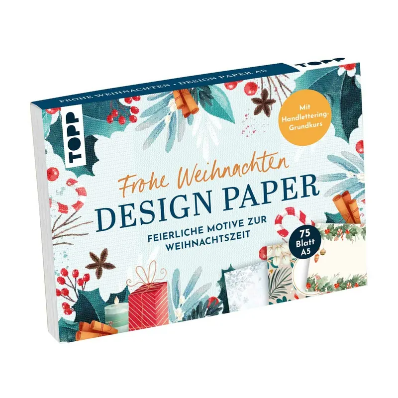 Papierblock: Frohe Weihnachten, Design Paper, TOPP
