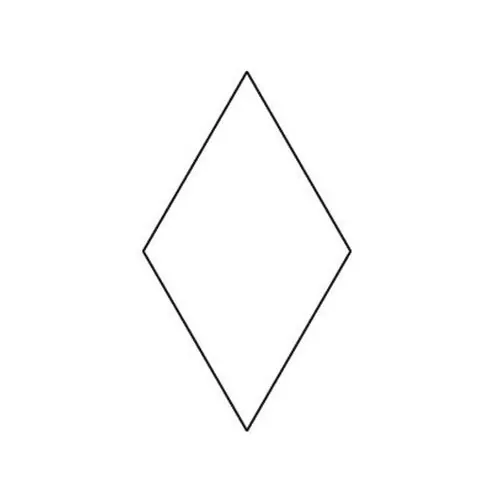 Papierschablone 6-POINTED-STAR (RAUTE), Paper-Piecing, 100 Stück, 5 Größen