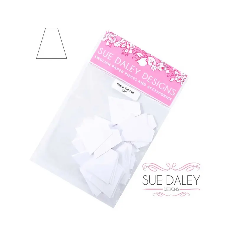 Papierschablone TUMBLER, English Paper Piecing, 100 Stück, 2 Größen, Sue Daley