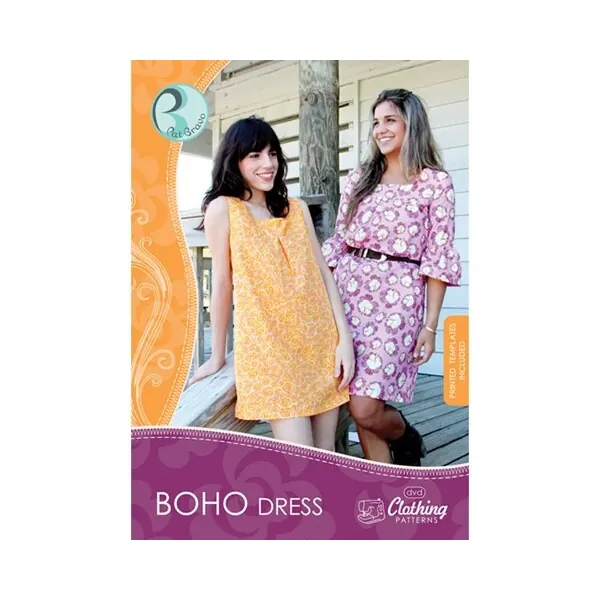 Pat Bravo - Clothing Patterns mit DVD "Boho Dress", Tunika-Kleider-Schnitt, 2 Varianten