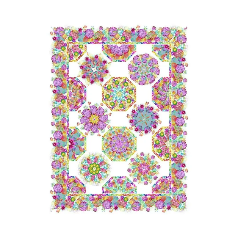 Patchwork-Anleitung UNUSUAL GARDEN II, Kaleidoscope-Quilt