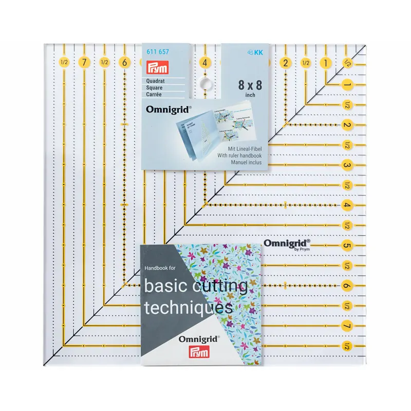 Patchwork-Lineal OMNIGRID Square, 8 x 8 inch, Prym
