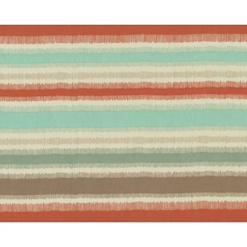 Patchworkserie "Deer Valley" mit Streifenfransen, dunkles beige-helles gedecktes türkis