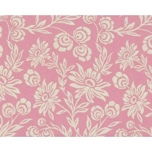 Patchworkserie "Modern Meadow" mit Skizzenblumen, gedecktes rosa
