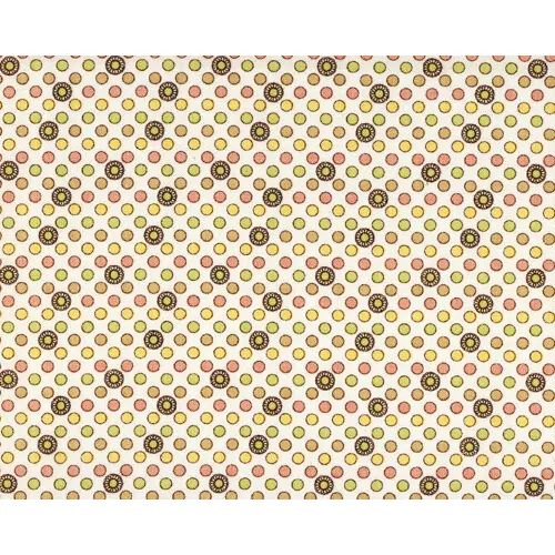 Patchworkserie "Moondance" mit Punkten und Kreisen, wollweiß