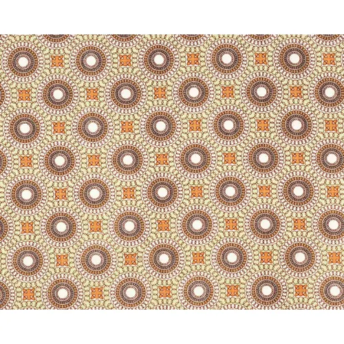 Patchworkserie "Moondance" mit regelmäßigen Kreisen, lindgrün-pastellorange