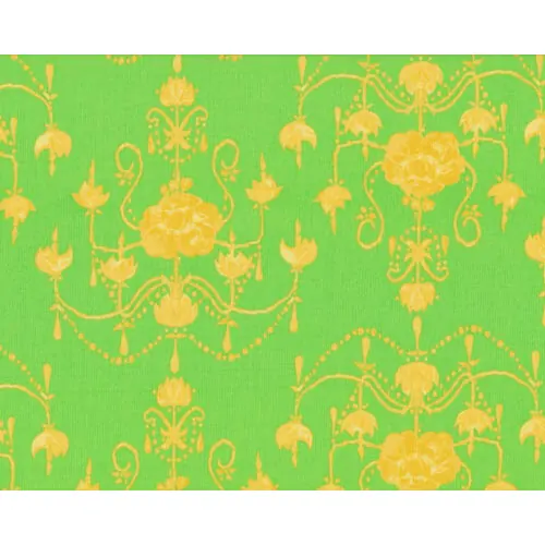 Patchworkserie "Olivias Holiday", mit Leuchtern, apfelgrün-goldgelb