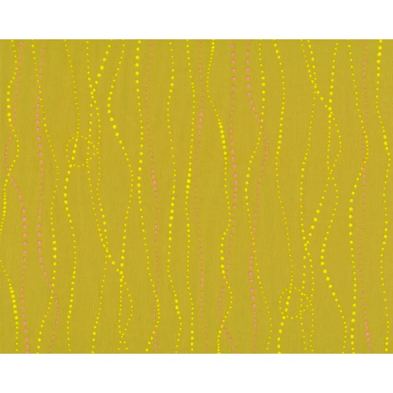 Patchworkstoff AERIAL, Punkte-Linien, limette, Tamara Kate