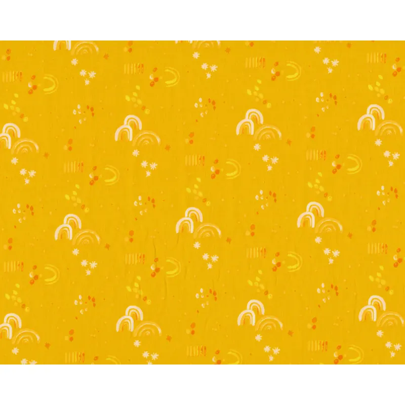 Patchworkstoff AERIAL, Regenbogen, maisgelb, Tamara Kate