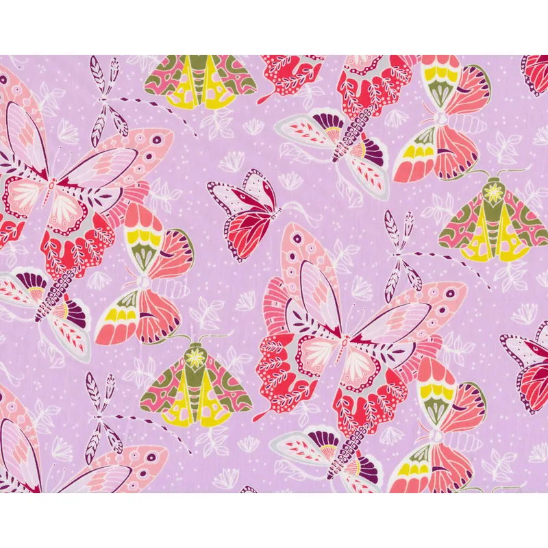 Patchworkstoff AERIAL, Schmetterlinge, helllila, Tamara Kate