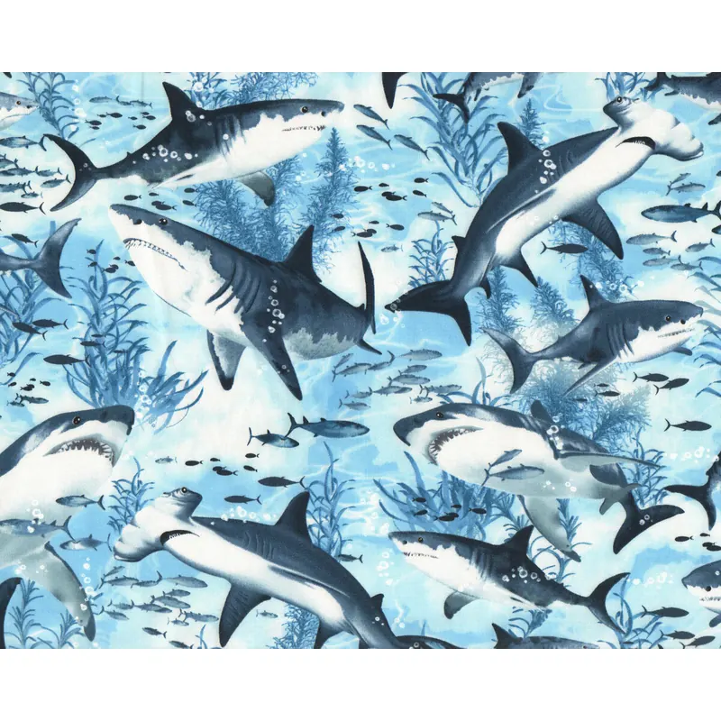Patchworkstoff AQUARIUM, Haie,Timeless Treasures