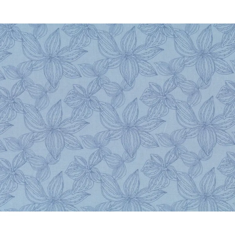 Patchworkstoff ARIA, Blatt-Bündel, helles taubenblau-taubenblau, Moda Fabrics