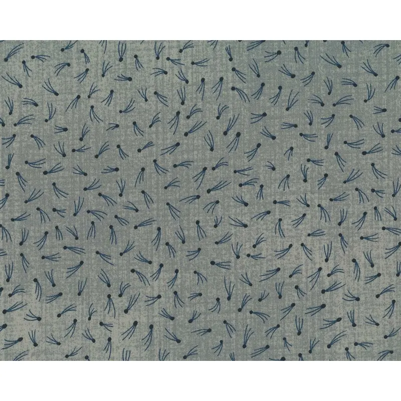 Patchworkstoff AUBADE SONG TO THE DAWN, Federsprenkel, steingrau-blaugrau, Moda Fabrics