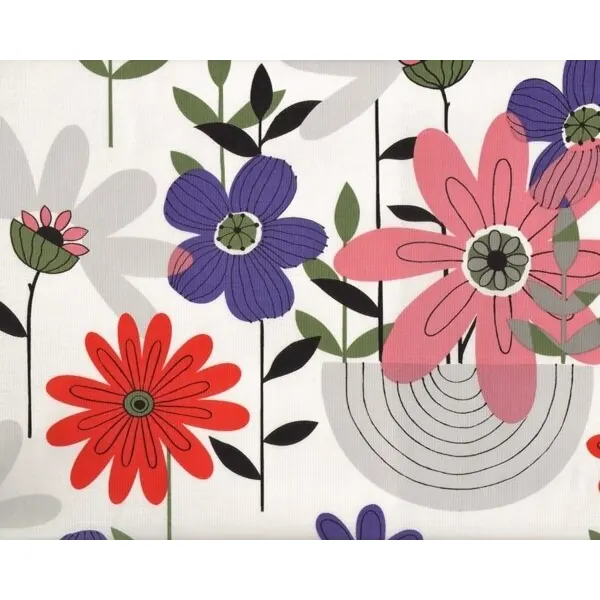 Patchworkstoff BARCLAY, langstielige Blumen, lila-altrosa, Alexander Henry